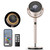 DREO Smart Fans for Bedroom, 120° +120° Omni-Directional Oscillating Fan, 100ft Quiet Pedestal Fan with RGB Light, 9 Speeds, 6 Modes, 8H Timer, Wi-Fi/Voice, 35-40" Floor Fans, Starlight