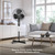 HOLMES 16" Digital Stand Fan, 80° Oscillation, 3 Speeds, 3 Modes, 7.5 Hour Timer, Adjustable Height, 30° Adjustable Head Tilt, Ideal for Home, Bedroom or Office, Remote Control, Black