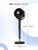 DREO Smart Fan for Bedroom with RGB Light, 150°+120° Omni-directional Oscillating, Quiet Fan, 100ft Air Circulator Pedestal Fan, 12 Speeds, 6 Modes, 37-42'' Height, Wi-Fi/Voice/Alexa, black