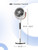 DREO Smart Fan for Bedroom with RGB Light, 150°+120° Omni-directional Oscillating, Quiet Fan, 100ft Air Circulator Pedestal Fan, 12 Speeds, 6 Modes, 37-42'' Height, Wi-Fi/Voice/Alexa, white