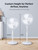 PELONIS 16" Adjustable Oscillating Pedestal Fan with Remote for Bedroom