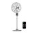 HOLMES 16" Vintage Digital Metal Stand Fan with Remote, Chrome Silver