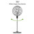 HOLMES 16" Vintage Digital Metal Stand Fan with Remote, Chrome Silver