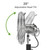 HOLMES 16" Vintage Digital Metal Stand Fan with Remote, Chrome Silver