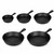 Cast Iron Skillet 5-Piece Set, Pre-Seasoned Cookware