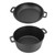 SIXRUN Cast Iron Skillet Set 10 Inch Frying Pan with Dual Assist Handles