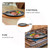 SOLUSTRE Cast Iron Steak Pan with Wooden Base, Nonstick Flat Bottom Skillet