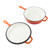 Gonetre Enameled cast iron skillet, nonstick 10.2 inch frying pan (Orange)