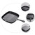 Uonlytech Cast Iron Steak Pan 24x24cm Uncoated Striped Frying Skillet