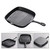 Uonlytech Cast Iron Steak Pan 24x24cm Uncoated Striped Frying Skillet