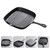 INOOMP Cast Iron Steak Pan 24x24cm Uncoated Square Skillet with Handle