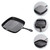 Cast Iron Steak Frying Pan, Uncoated Striped Skillet for Stovetop Grilling
