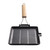 GRSJKRI Cast Iron Skillet Folding Handle Pan Grill Fish Household Frying Meat Striped(20cm)