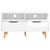 APXESS TV Stand, High Gloss White Media Console, Modern Engineered Wood