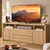 Marsail 70" Boho Wood TV Stand with Storage for 75 inch TV, Natural Oak