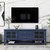 Daklpiw Farmhouse TV Stand for 60 Inch TVs, Cottage Wood Entertainment Center (Blue)