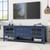 Daklpiw Farmhouse TV Stand for 60 Inch TVs, Cottage Wood Entertainment Center (Blue)