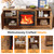 Bonnlo 54" Fireplace TV Stand for Living Room, Barn Doors, Rustic Brown