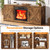 Bonnlo 54" Fireplace TV Stand for Living Room, Barn Doors, Rustic Brown