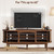 Decofy 58" Fluted TV Stand, Mid Century Modern Entertainment Center, Walnut
