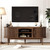 Decofy 58" Fluted TV Stand, Mid Century Modern Entertainment Center, Walnut