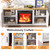 Bonnlo 54" Fireplace TV Stand for Living Room, Barn Doors, White