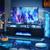 VINGLI 70" Fireplace TV Stand for TVs up to 80", Black