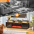 VINGLI 70" Fireplace TV Stand for TVs up to 80", Black