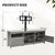 YITAHOME 70" TV Stand with Mount, LED Lighting & Power Outlets, Grey Oak