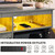 YITAHOME 70" TV Stand with Mount, LED Lighting & Power Outlets, Grey Oak