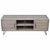 KQWQERT TV Stand, Media Console Table with Doors, Gray Storage Cabinet