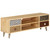 KQWQERT Solid Mango Wood TV Stand, Industrial Media Console with 4 Drawers