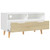 TV Stand White and Sonoma Oak 35.4"x15.7"x19.1" Engineered Wood