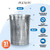 Plexon 31 Gallon Metal Trash Can with Lid Outdoor - Large Galvanized Trash Can - Retro Farmhouse Outdoor Garbage Can with Lid - Bird Seed Storage Container, Silver 6 Pack