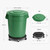 Getzi 2 Pack 55 Gallon Green Round Commercial Trash Can with Lid and Dolly, Heavy-Duty Plastic Waste Bin for Restaurant, Office, School, Garage, Warehouse