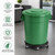 Getzi 2 Pack 55 Gallon Green Round Commercial Trash Can with Lid and Dolly, Heavy-Duty Plastic Waste Bin for Restaurant, Office, School, Garage, Warehouse