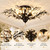 MADISH 4-Light Black Crystal Chandelier, Modern Branch Flush Mount Ceiling Light with Crystal Leaves, E12 Warm Bulbs Included, 24.4-Inch Fixture for Bedroom, Dining Room, Living Room and Foyer, 110V