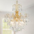 Firedanz Crystal Chandelier Ceiling Pendant Light, Height Adjustable