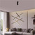 Modern Geometric Cross Linear LED Pendant Light Adjustable Hanging Chandelier Ceiling Light for High Ceiling Living Room