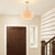 CIRFOUC 17.7 inch 5-Light Double-Layer Drum Fabric Chandelier Brushed Gold