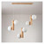LED Chandelier for Kitchen Table Living Room Bedroom Home Frosted Glass Lampshade Hanging Lights Suspension Multiple Luminaire,Chandelier