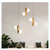 LED Chandelier for Kitchen Table Living Room Bedroom Home Frosted Glass Lampshade Hanging Lights Suspension Multiple Luminaire,Chandelier