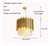 Luxury Crystal Chandelier Modern LED Ceiling Lights for Living Dining Room Bedroom Indoor Gold Pendant Lamp,installable