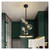 LED Chandeliers, Nordic Black Pendant Lamp Led Circle Ceiling Hanging Chandelier Loft Living Dining Room Kitchen Lighting Fixture(Small)