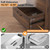 Night Stand with Charger Station, Modern Nightstand with 2 Drawers, Brown
