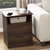 Night Stand with Charger Station, Modern Nightstand with 2 Drawers, Brown