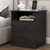 Night Stand with Charger Station, Modern Nightstand with 2 Drawers, Black
