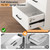 Night Stand with Charger Station, Modern Nightstand with 2 Drawers, White