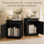 TRUNBACK Nightstand with LED Lighting, Bedside Table, Black