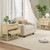 MALOL Night Stand for Bedroom with Wooden Legs, Natural Wood
